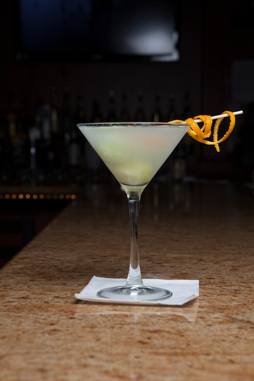 The Sharontini at Tony C’s is just one of the creative cocktails named after a stop on the Commuter Rail