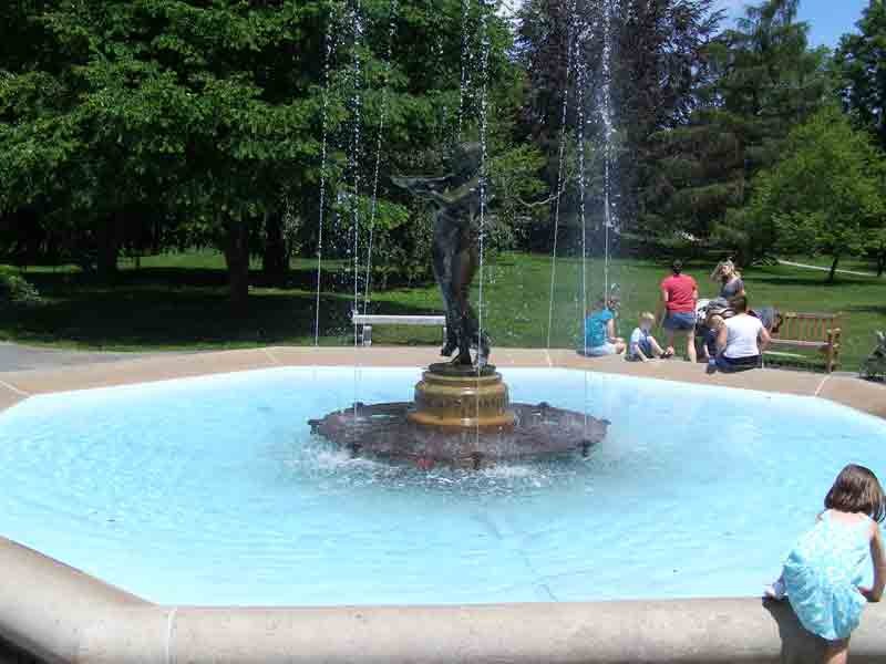 The fountain at Westerly's Wilcox Park
