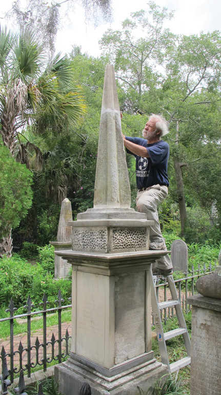 Dr. Russell working on-site in Charleston, South Carolina