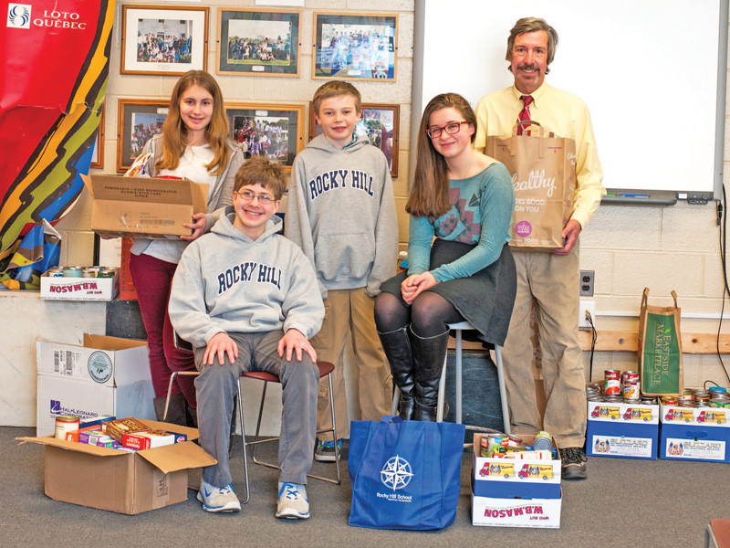 A food drive at Rocky Hill raised resources for the RI Community Food Bank