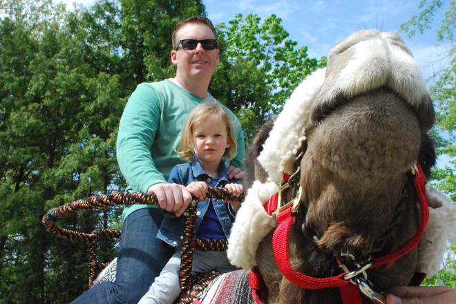 Camel rides happen all summer-long at the Roger Williams Park Zoo.