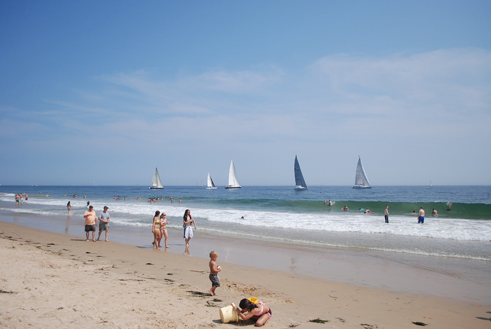 Take a stroll along Misquamicut Beach in Westerly without the crowds