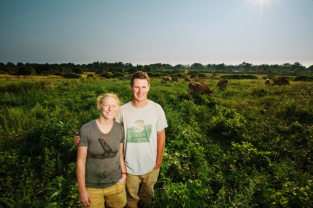 Laura Haverland and Andrew Morley of Sweet and Salty Farm in Little Compton
