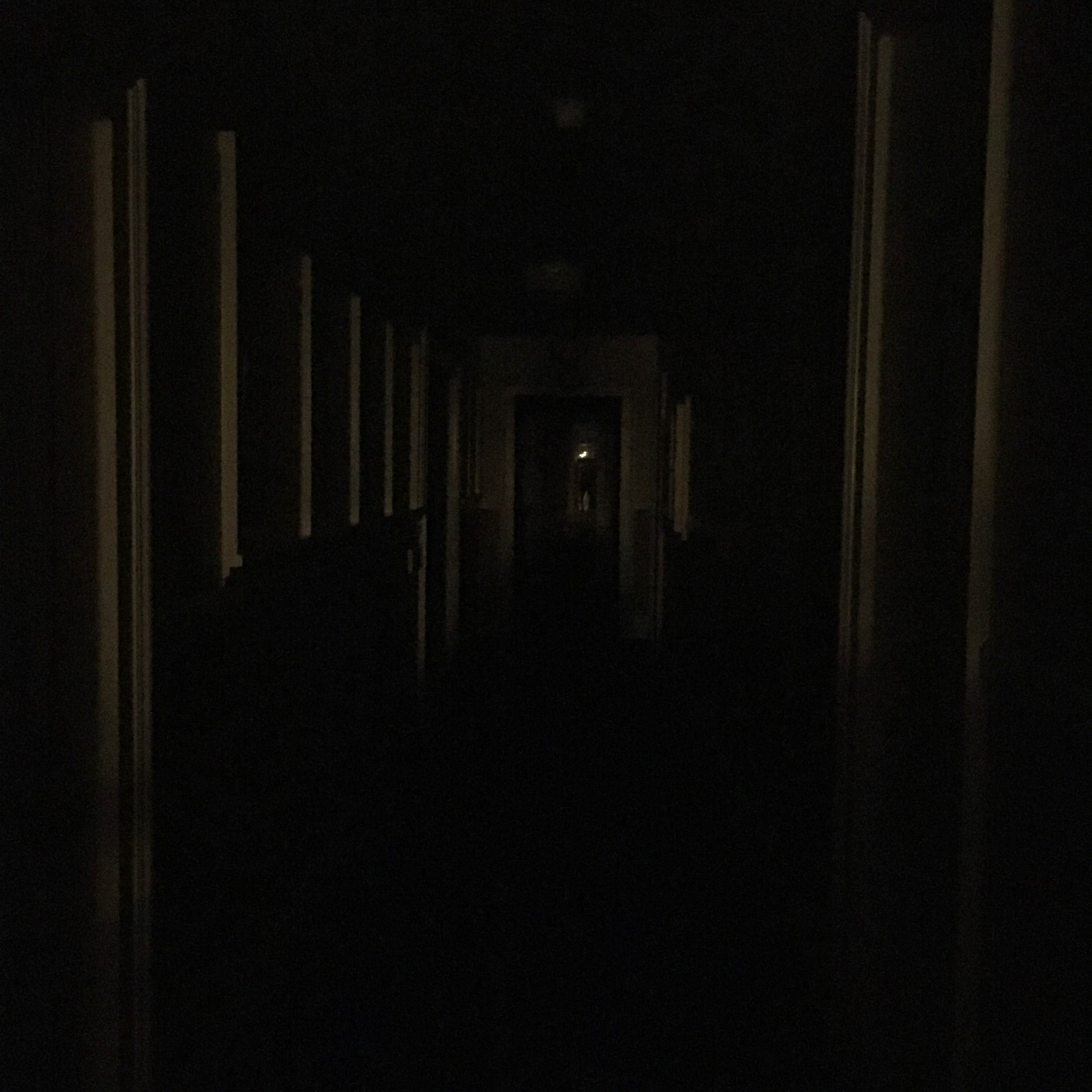 A not-at-all-haunted hallway at the Mount Washington Hotel's Bretton Arms Inn