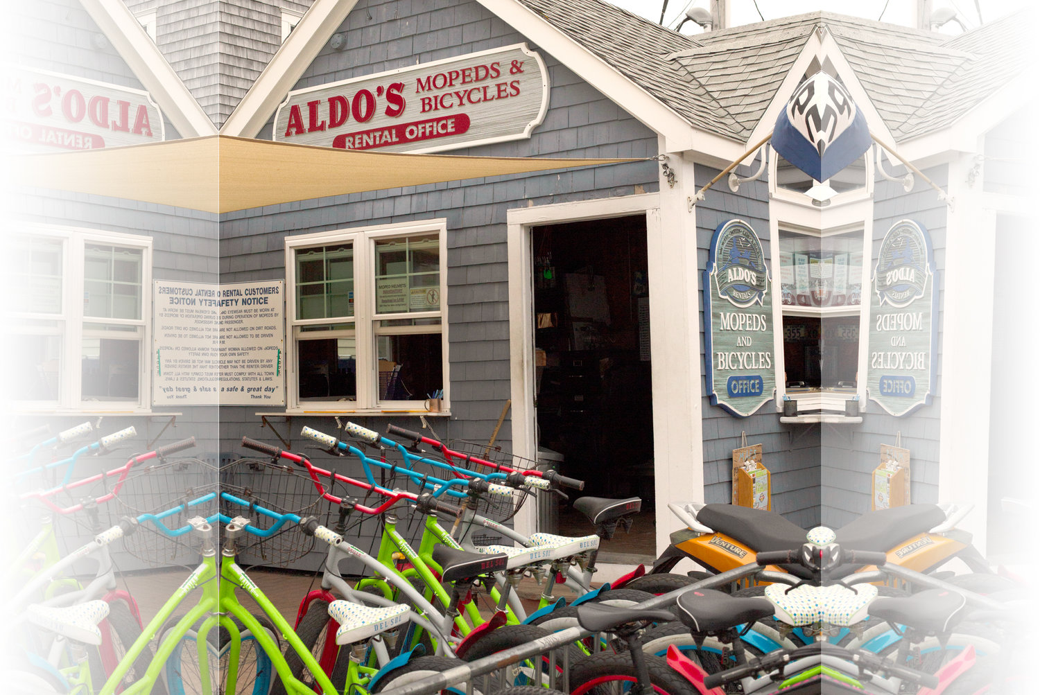 Stop at Aldo’s for a rental so you can explore the island on wheels
