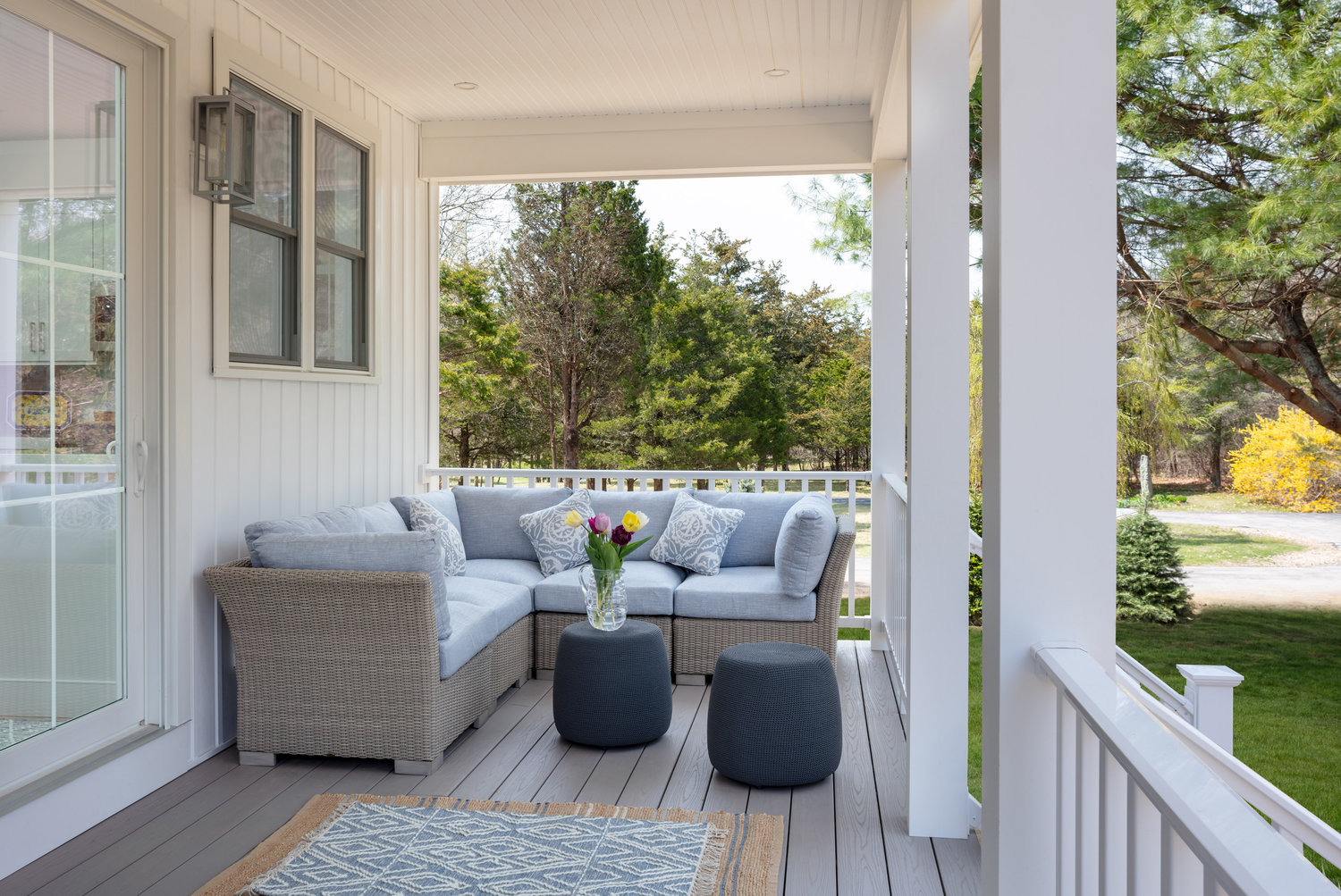 A furnished veranda becomes a true outdoor living space all summer long.