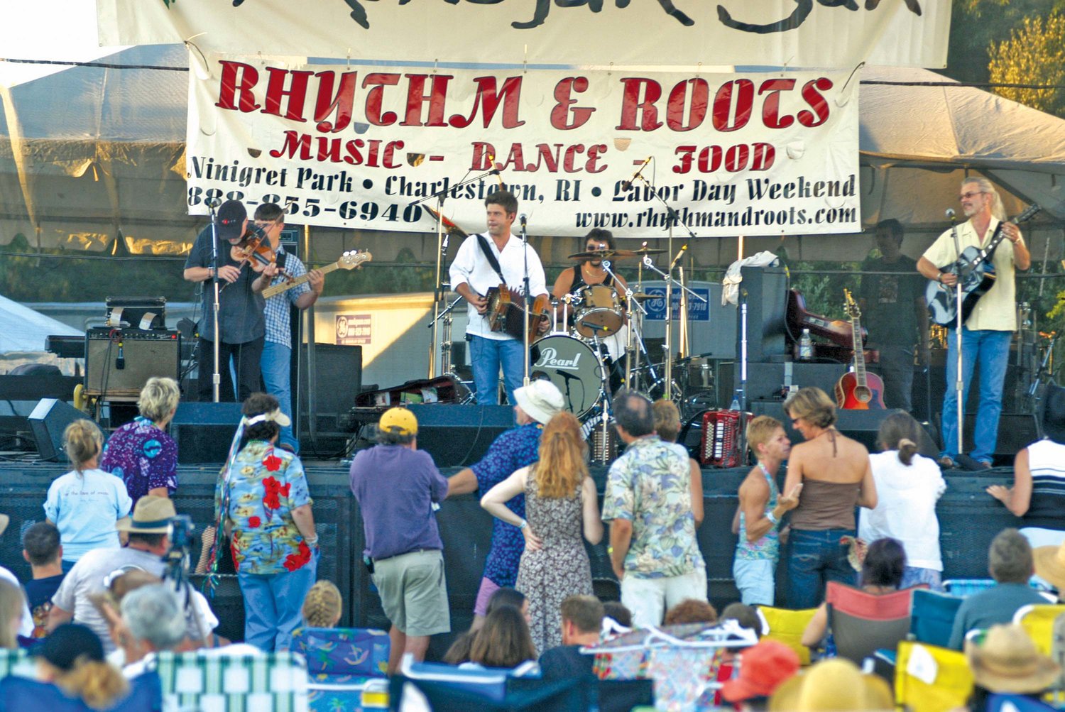 Steve Riley and the Mamou Playboys performing at the 18th Annual Rhythm and Roots Festival