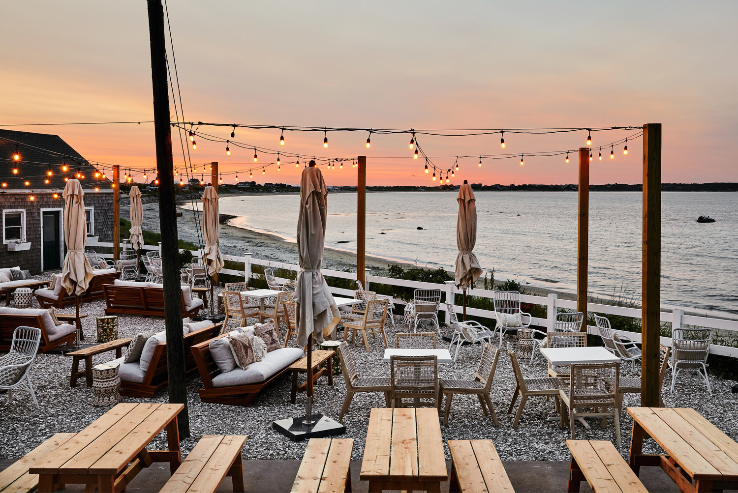 Dine steps away from the ocean at Block Island Beach House