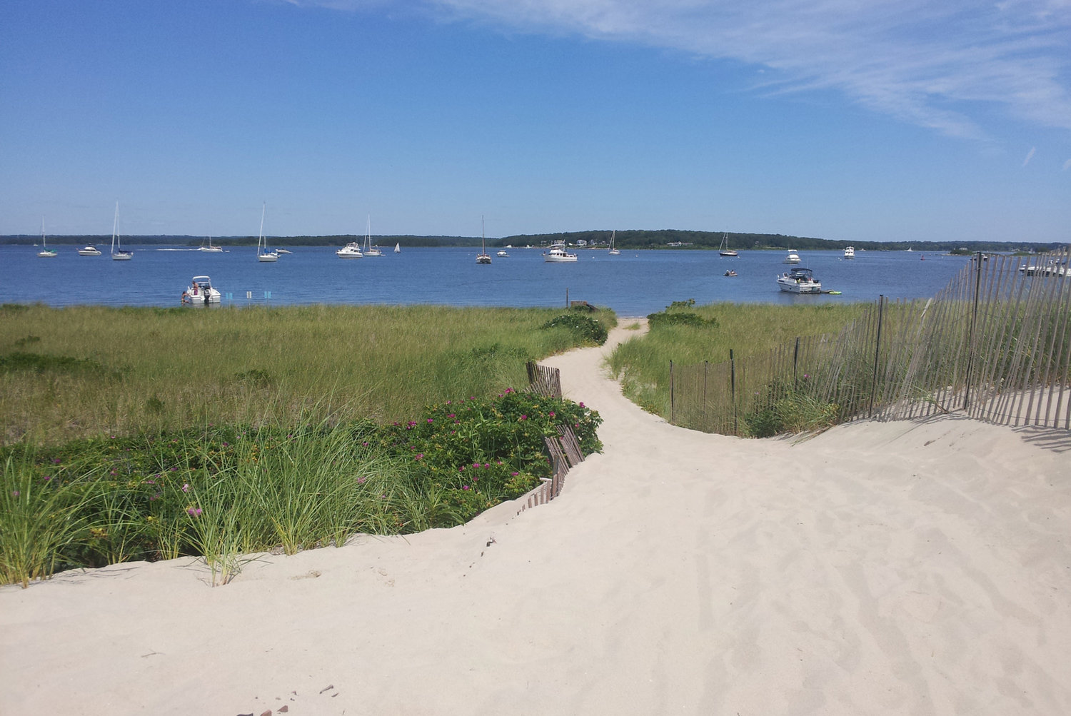 Napatree Point is both a wildlife preserve and popular public beach