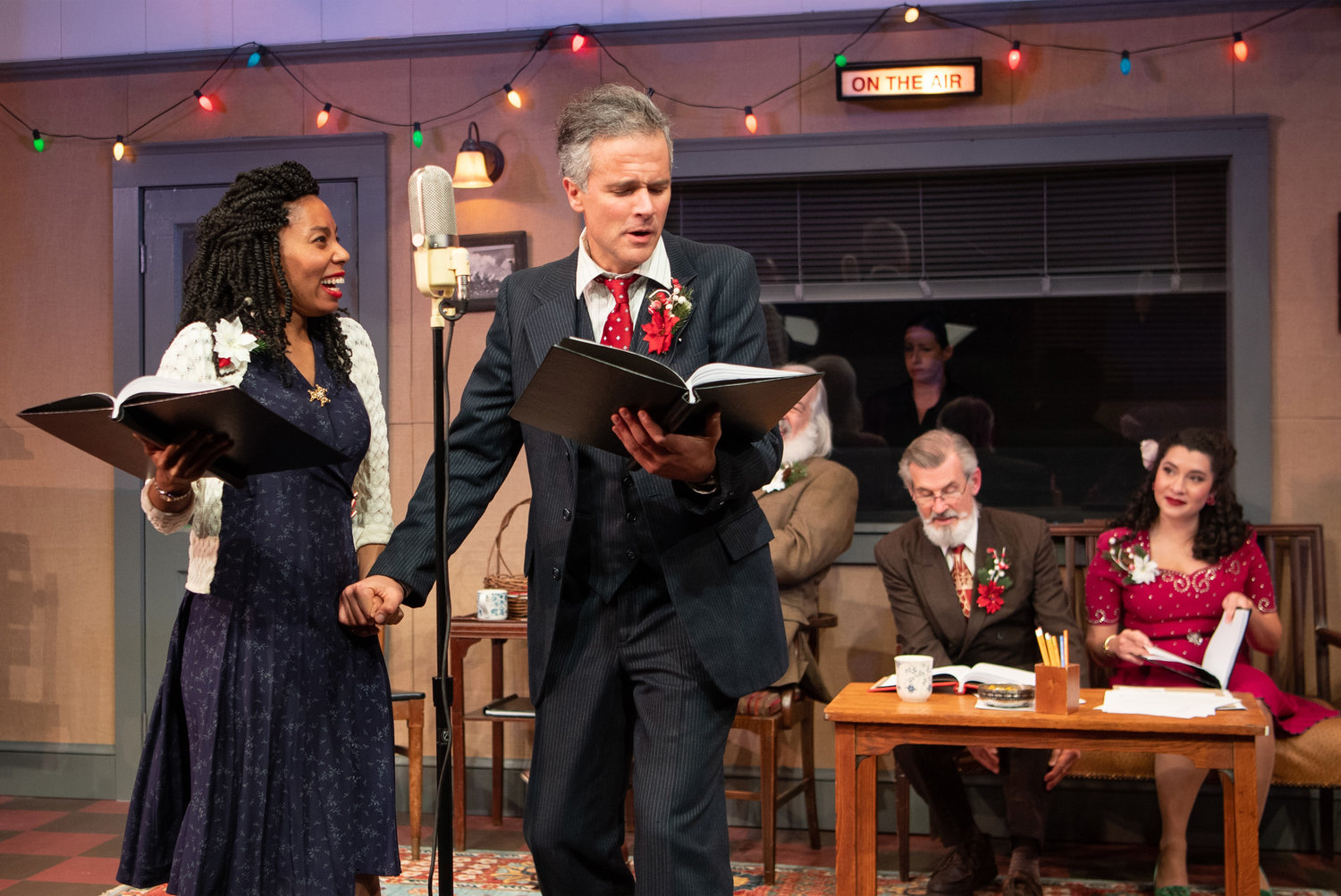 Artistic director Tony Estrella in The Gamm’s 2021 production of It’s A Wonderful Life: A Live Radio Play, which returns for the holidays for their 2022/23 season