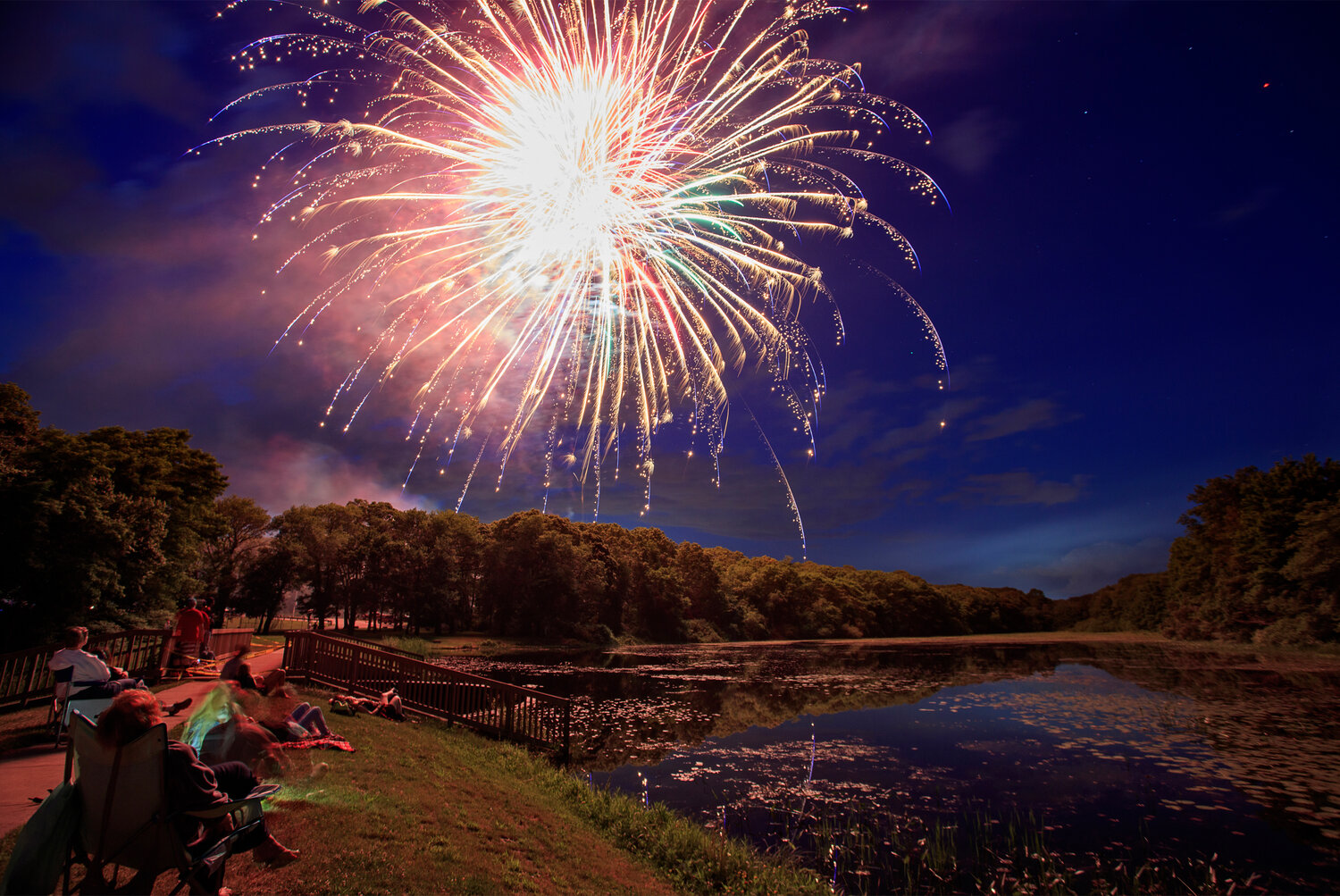 South Kingstown’s fireworks display from Indian Run Reservoir