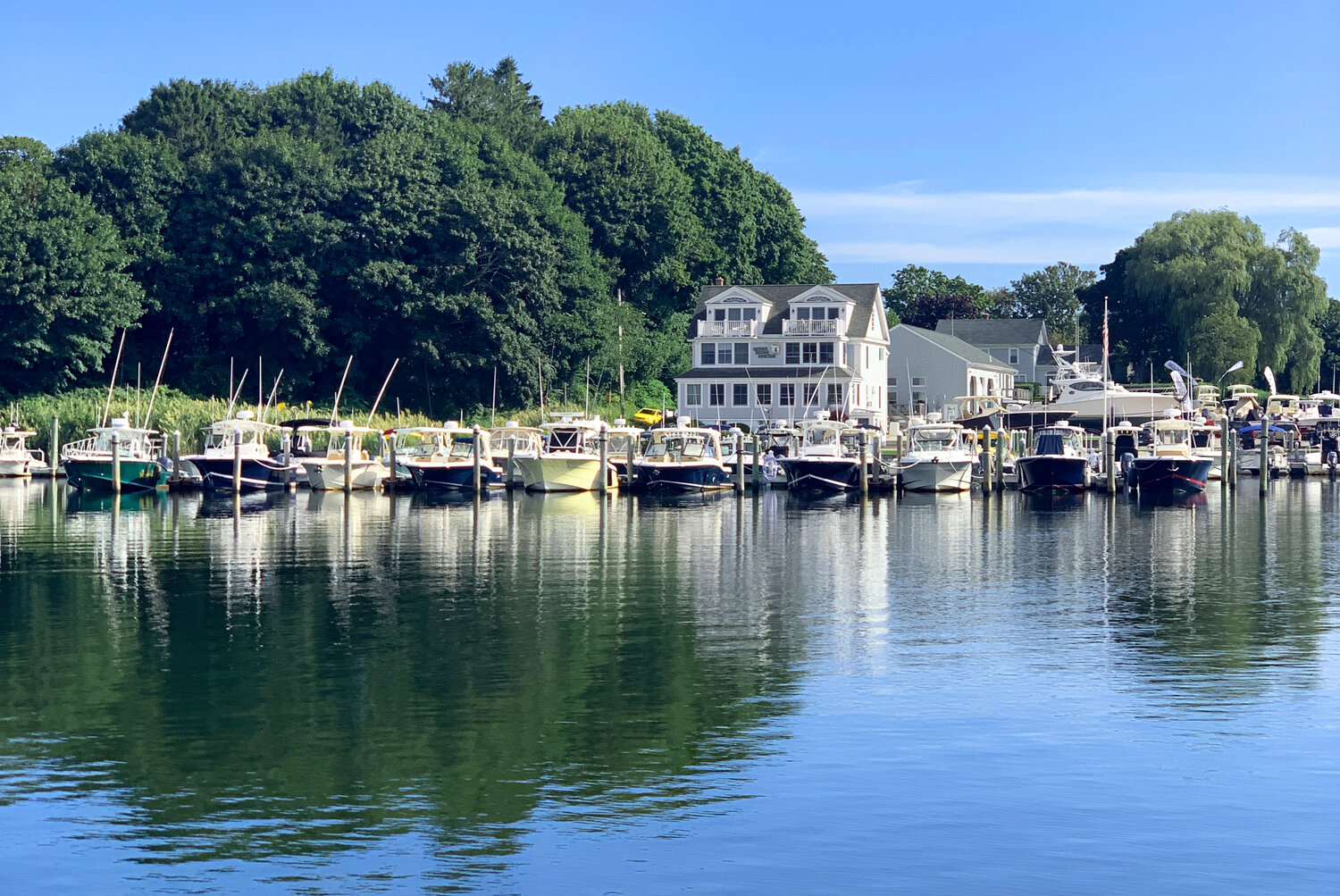 Not to be confused with the seaside resort, Ocean House 
Marina is located on Ninigret Pond