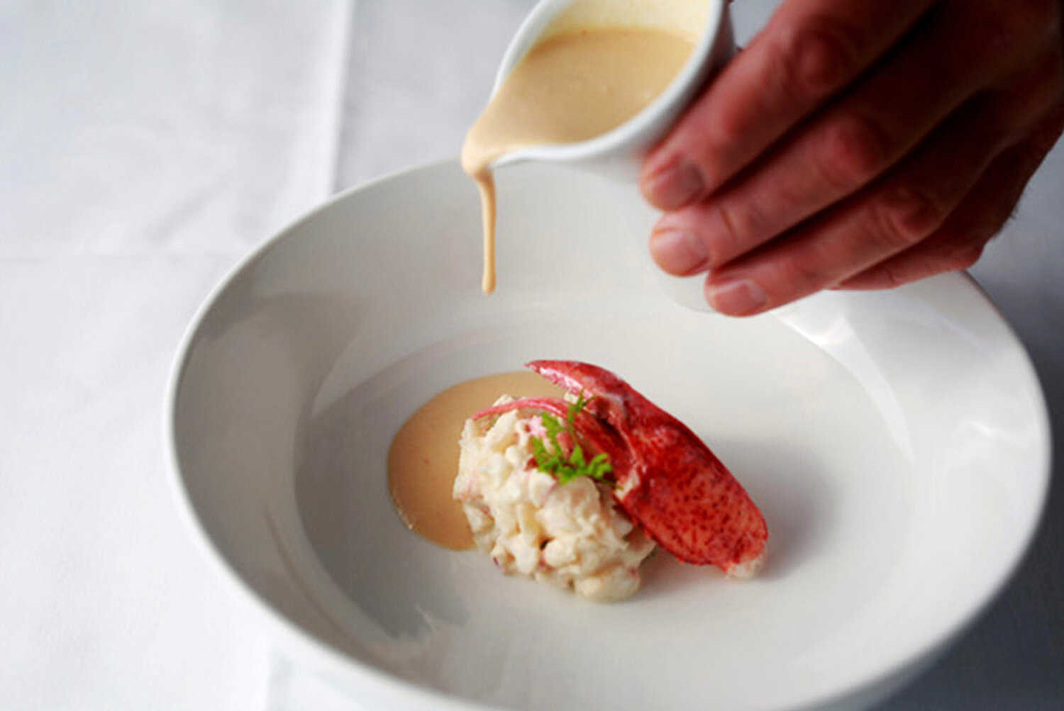 Lobster bisque served with style at Ella’s